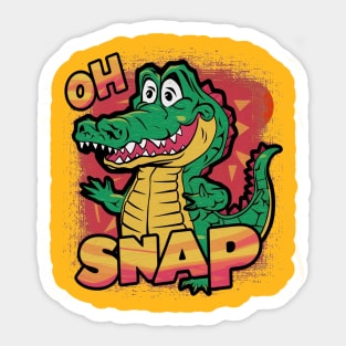 Oh Snap Cartoon Croc Sticker